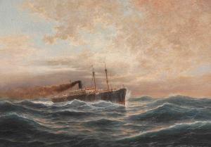 BLECHER Conrad 1851-1910,Schiff auf offener See,Wendl DE 2016-06-16