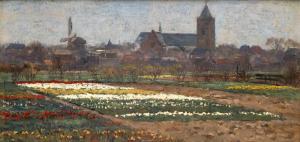 BLECKMANN Wilhelm Ch. Constant,Bulb fields on the outskirts of Noordwijk,Venduehuis 2023-05-25