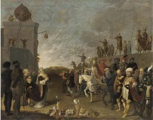 BLEKER Dirck 1621-1702,An Allegorical Scene with Moses and Aaron and a Pope,Christie's GB 2002-10-30