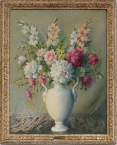 BLENNER Carle Joan 1864-1952,bouquet in candlelight,CRN Auctions US 2017-04-30