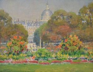 BLENNER Carle Joan 1864-1952,Luxembourg Gardens, Paris,Burchard US 2020-09-13