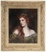 BLENNER Carle Joan 1864-1952,Portrait of a Red-haired Beauty,Brunk Auctions US 2016-03-18