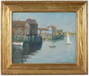 BLENNER Carle Joan 1864-1952,Rockport Harbor,Brunk Auctions US 2022-07-15