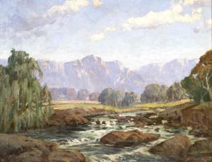 BLENNERHASSET William Thomas 1895-1954,Mountain scene in the Cape,Woolley & Wallis GB 2013-09-11