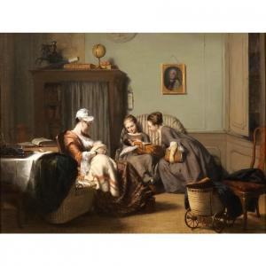 BLES David Joseph 1821-1899,Mother and Daughters,1877,Butterscotch Auction Gallery US 2023-11-19