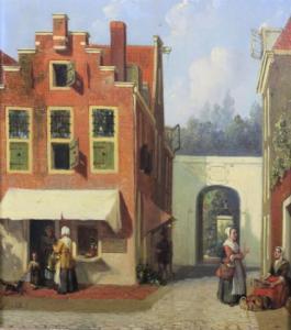 BLES Joseph 1825-1875,Bij de kruidenier,Venduehuis NL 2022-02-22
