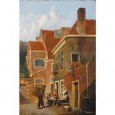 BLES Joseph 1825-1875,FIGURES IN THE STREETS OF A DUTCH TOWN,Sotheby's GB 2007-04-24