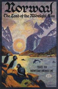 BLESSUM Benjamin, Ben,NORWAY / THE LAND OF THE MIDNIGHT SUN,1925,Swann Galleries 2020-02-13