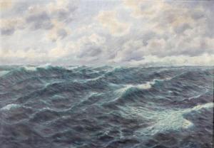 BLEY Ernst,Bewegte See, am Horizont ein Schiff,DAWO Auktionen DE 2015-06-24