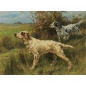 BLINKS Thomas 1860-1912,TWO ENGLISH SETTERS ON POINT,Sotheby's GB 2008-12-05