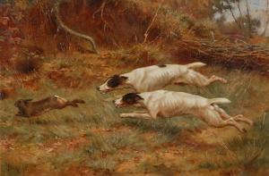 BLINKS Thomas 1860-1912,Two Hounds chasing a Hare,Sotheby's GB 2024-02-02