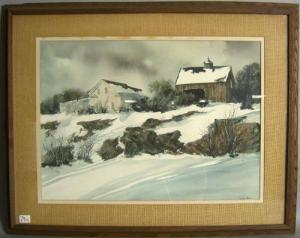 BLISH Carolyn Bullis 1928,winter landscape,Pook & Pook US 2008-02-21