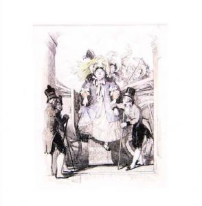 BLISS R.W,Dickensian scene with a portly lady,Jim Railton GB 2009-04-11