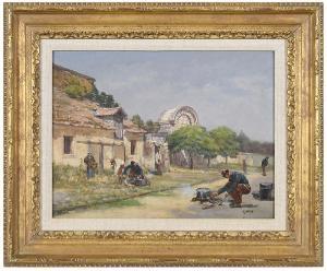 BLOCH Alexandre 1860-1919,Soldiers Cooking,Brunk Auctions US 2018-07-13