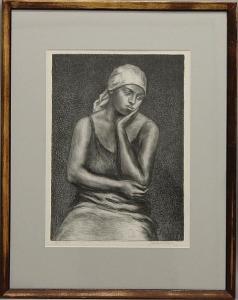 BLOCH Julius Thlengen 1888-1966,Young Widow,Alderfer Auction & Appraisal US 2013-03-14