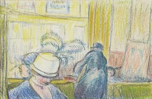 BLOCH Martin 1883-1954,Cafe Scene, Berlin,1920,Rosebery's GB 2019-07-03