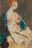 BLOCK KENNETH PAUL 1924-2009,SEATED FEMALE NUDE,Stair Galleries US 2016-09-24