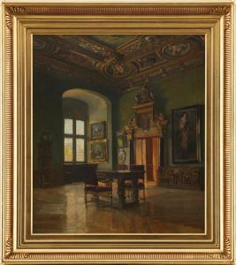 BLOM Gerhard Lichtenberg 1866-1930,Interiör,1922,Uppsala Auction SE 2023-01-17