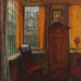 BLOM Gustav Vilhelm,Interior with daylight comming through the windows,Bruun Rasmussen 2013-11-25