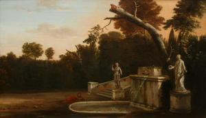 BLOM Jan 1622-1685,Giardino con fontana,Cambi IT 2024-02-15