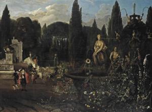BLOM Jan 1622-1685,The Farnese Gardens, Rome,1652,Christie's GB 2013-11-20