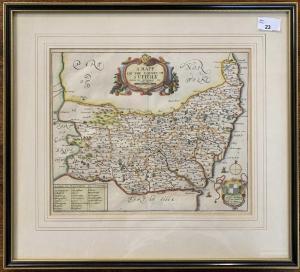 BLOME Richard 1660-1705,A Map of the County of Suffolk with its Hundreds,1673,Keys GB 2023-09-08