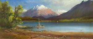 BLOMFIELD Charles 1848-1926,Diamond Lake, Glenorchy,International Art Centre NZ 2024-03-05