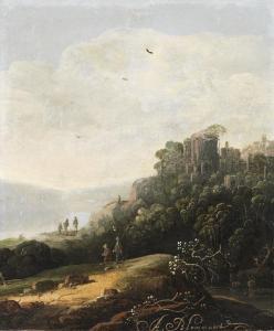 BLOMMAERT Abraham 1626-1683,Landschaft mit Ruine, Landschaft mit Flusslauf,1650,Ketterer 2011-05-14