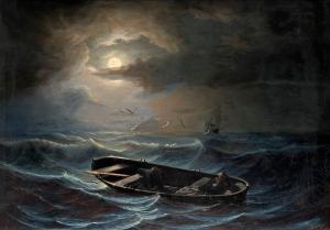 BLOMMER Nils Johan Olson 1816-1853,On a stormy sea,Bukowskis SE 2010-12-07