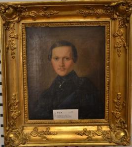 BLOMMER Nils Johan Olson 1816-1853,Porträtt av Gustav Daniel Eurenius,Crafoord SE 2012-08-07