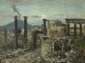 BLOMSTEDT Vaino 1871-1947,Mondnacht über Pompeji,Van Ham DE 2012-10-24