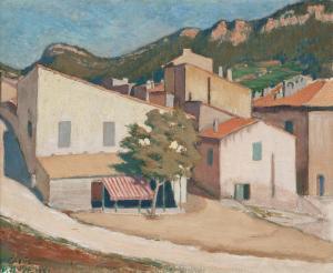 BLOMSTEDT Vaino 1871-1947,VIEW FROM SOUTHERN FRANCE,1921,Bukowskis SE 2011-12-14
