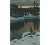 BLOMSTEDT Vaino 1871-1947,Winter Evening,1900,Hagelstam FI 2008-12-14