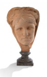 BLONDAT Max 1872-1926,Masque de femme au bandeau,Aguttes FR 2022-11-17