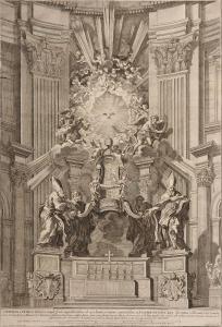 BLONDEAU Jacques 1665-1698,Ansicht der Cathedra Petri im Petersdom nach einer,Bloss DE 2016-12-05
