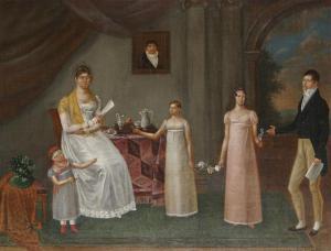 BLONDEEL ANTOINE MARTIN 1773-1849,Family portrait,Bernaerts BE 2009-10-19