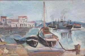 BLONDEL Andre 1909-1949,Mały Port,Sopocki Dom Aukcjny PL 2023-01-28