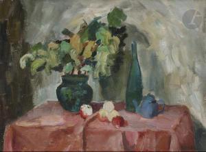 BLONDEL Andre 1909-1949,Nature morte à la nappe rouge,Ader FR 2021-10-29