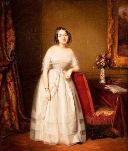 blondel elisa 1811-1845,Portrait de jeune femme dans un intérieur,1841,Rossini FR 2017-12-05