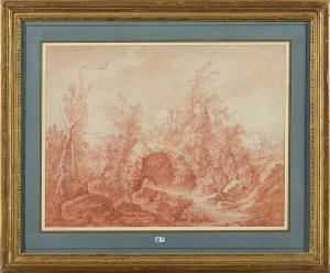BLONDEL Jacques François 1705-1774,Paysage à la grotte animé,VanDerKindere BE 2021-09-14