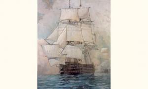BLONDEL Robert 1900-1900,“vaisseau armé sous-voiles”.,Boisgirard & Associés FR 2005-03-20