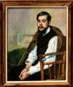 BLOOMFIELD Harry 1883-1941,Portrait d\’homme assis,Cannes encheres, Appay-Debussy FR 2022-07-09