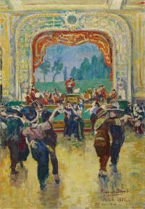 BLOOS Richard 1878-1956,Ball Scene in Moulin Rouge,1912,Lempertz DE 2023-12-02