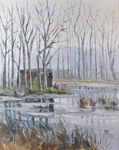 BLOT Robert 1881-1948,BRUME SUR LES MARAIS,Pillon FR 2019-01-20