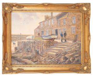 BLOWEY Richard 1947,Mousehole Harbour, Cornwall,Duke & Son GB 2023-07-13