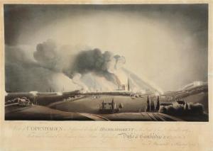 BLUCK John,View of Copenhagen as it appeared during the Bomba,1807,Bruun Rasmussen 2022-08-08
