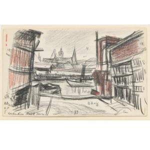 BLUEMNER Oscar Florianus 1867-1938,Harlem River, Mott Haven,1916,Ripley Auctions US 2024-03-30