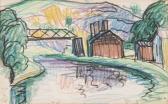 BLUEMNER Oscar Florianus 1867-1938,River in New Jersey,Dreweatt-Neate GB 2013-08-20