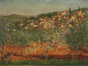 BLUM Ludwig 1891-1974,Abu Ghosh and the Kastel in the background,1953,Tiroche IL 2024-04-14