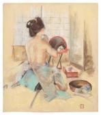 BLUM Robert F,A Seated Geisha Applying Make-Up.,Swann Galleries US 2009-06-04